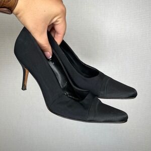 Pancaldi 1888 Women's Black Heels Pointed Toe Classic Pumps‎ Dress Shoes 8B
